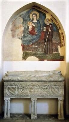 Cattedrale di san Matteo. La Basilica superiore: sepolcro Santomango e affresco Madonna dell’umiltà #laculturanonsiferma